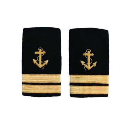 Epaulette Shoulder Board Merchant Navy Soft Slip on Anchor 2 bars