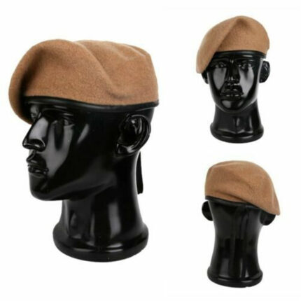Military Troops Khaki Beret isolated