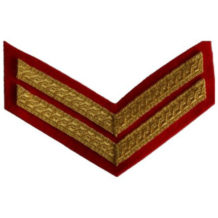 Corporal Gold On Red Rank Chevron